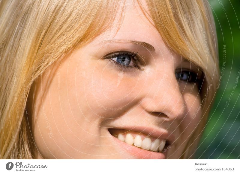 portrait Colour photo Exterior shot Close-up Day Portrait photograph Half-profile Looking away Joy Hair and hairstyles Skin Face Well-being Contentment Feminine