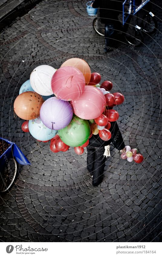 baloons Colour photo Street Relaxation Happy Balloon ballons pedller Infancy