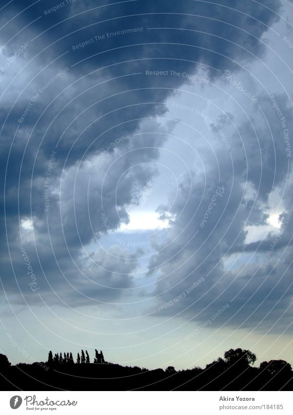 Storms approaching II Colour photo Subdued colour Exterior shot Deserted Neutral Background Day Contrast Central perspective Landscape Sky Clouds Storm clouds