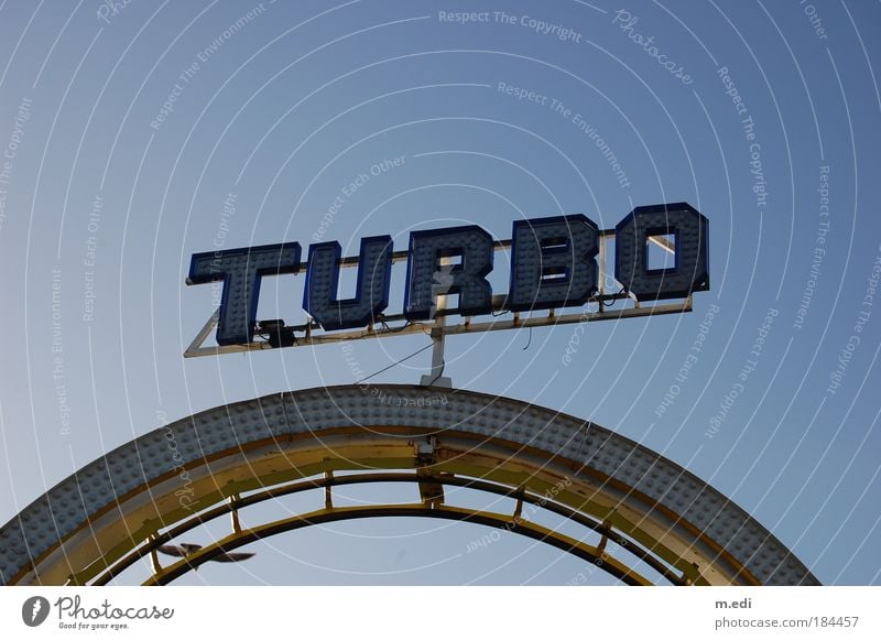 turbo Colour photo Exterior shot Day Brighton Tourist Attraction Kitsch Odds and ends Speed Joy Roller coaster Brighton Pier