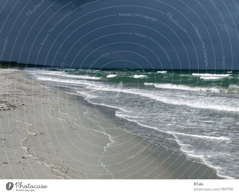 power coming 1 Colour photo Exterior shot Deserted Day Light Shadow Central perspective Nature Landscape Elements Sand Water Clouds Storm clouds Summer Weather