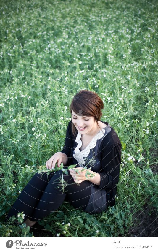 harvesters Colour photo Exterior shot Copy Space top Day Shallow depth of field Portrait photograph Downward Lifestyle Joy Happy Human being Feminine