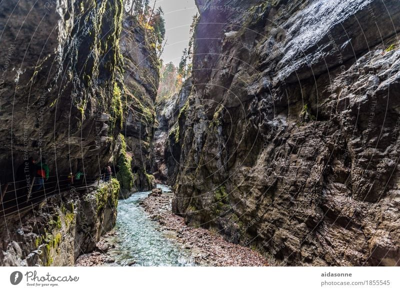 Partnach clamp Nature Landscape Rock Alps Canyon Partnachklamm Brook Attentive Watchfulness Caution Serene Patient Calm Self Control Fear Timidity Bavaria