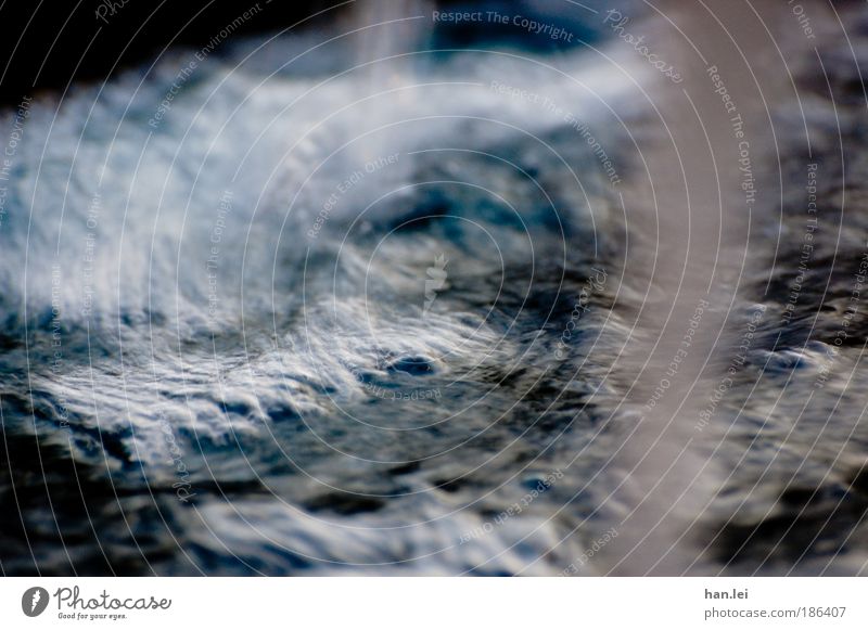 well Water Drops of water Autumn Dive autumn holidays Well Air bubble Foam Waves River Blue Black Cold Fluid Jet of water Blur Exterior shot Close-up Detail