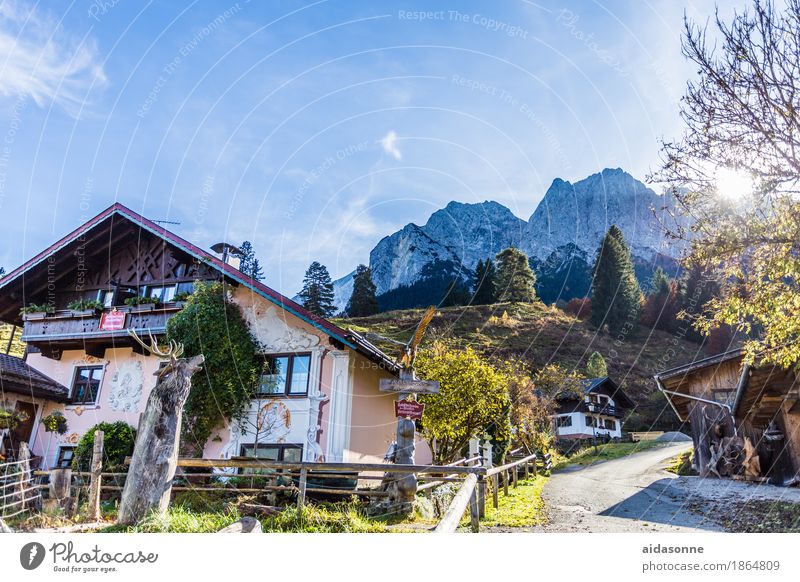 Garmisch Garmisch-Partenkirchen Germany Europe Small Town Outskirts Deserted House (Residential Structure) Moody Contentment Colour photo Exterior shot Day