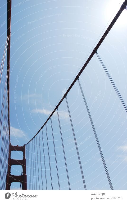 Big Red. Bridge Esthetic Contentment Stress Symmetry Golden Gate Bridge Steel construction USA California San Francisco Bridge pier Bridge construction