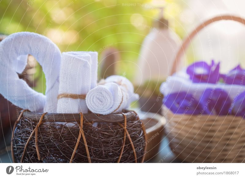 Rolled up white spa towels Style Design Joy Happy Spa Art Artist Nature Adventure Colour photo Multicoloured Close-up Detail Macro (Extreme close-up)