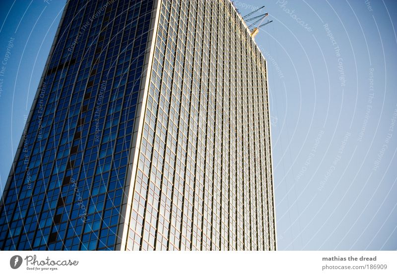 stepping stone Cloudless sky Beautiful weather Town Capital city Skyline High-rise Places Manmade structures Building Architecture Facade Window Landmark