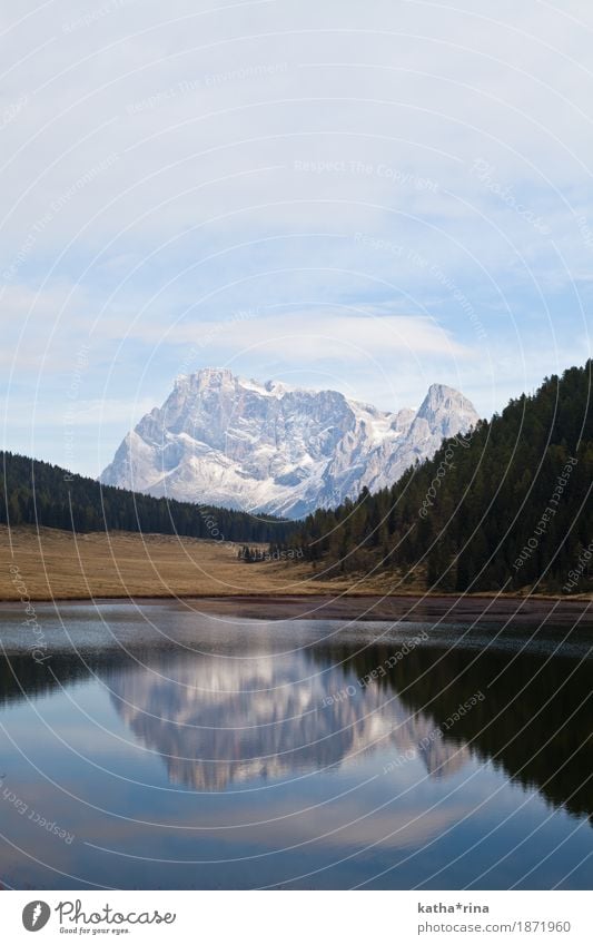 Lago di Calaita, Trentino, Dolomites Landscape Autumn Beautiful weather Alps Mountain Pale di San Martino pala group Lakeside Adventure Loneliness Freedom