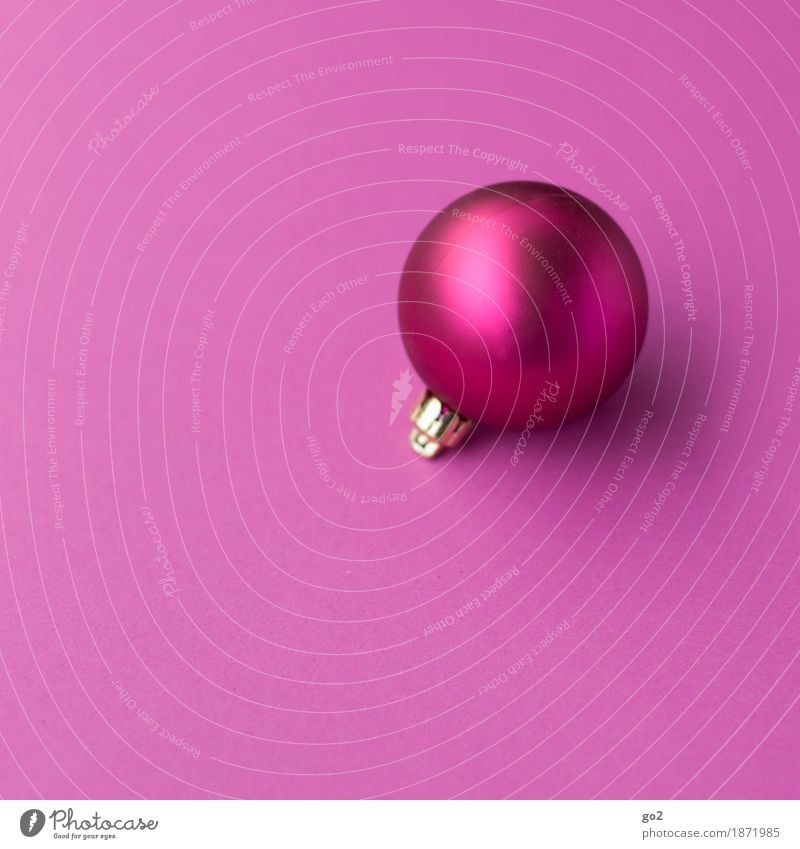 Pink Christmas Christmas & Advent Decoration Sphere Esthetic Round Violet Anticipation Christmas decoration Christmas gift Glitter Ball Colour photo