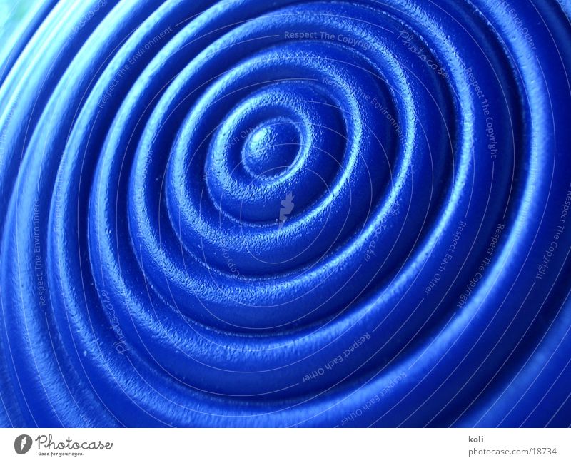 watering can curl Watering can Circle Macro (Extreme close-up) Close-up Blue Statue