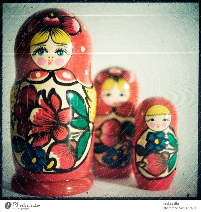 Matryoshkas Lifestyle Style Playing Toys Doll Decoration Souvenir Esthetic Friendliness Happiness Kitsch Original Wood Culture Russia Tradition Studio shot