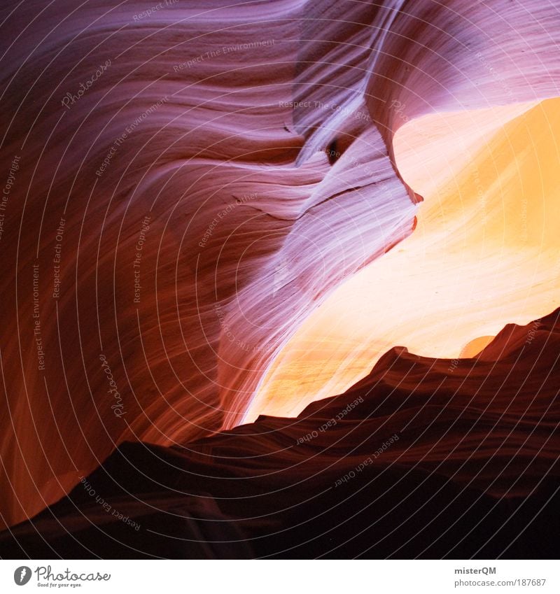 Tectonics. Esthetic USA Americas Canyon Antelope Canyon National Park Phenomenon Clod Stone Rock Massive Play of colours Fascinating Narrow Red