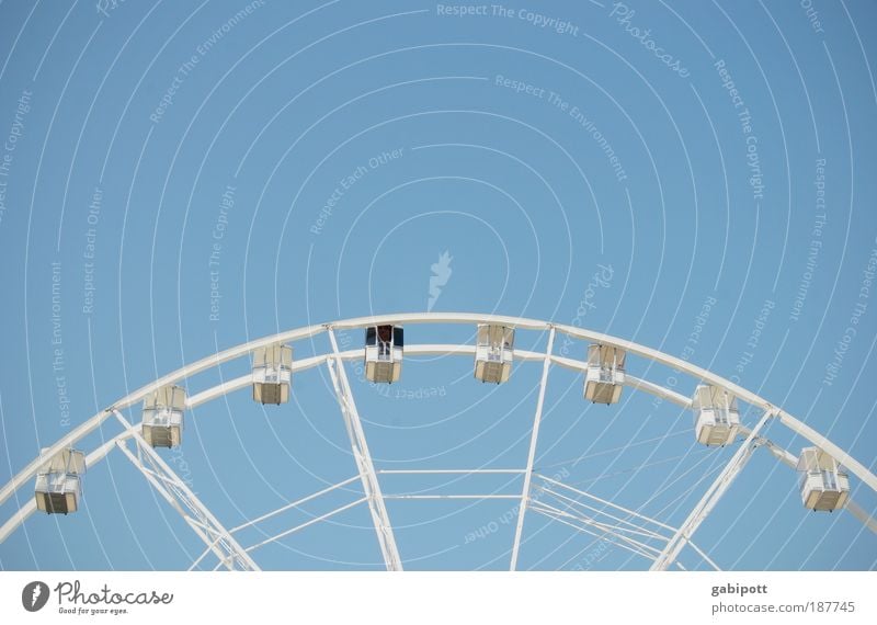 A constant ups and downs Fairs & Carnivals Carousel Ferris wheel Theme-park rides Free Happiness Positive Blue Joy Happy Trust Safety Wheel Rotate Colour photo