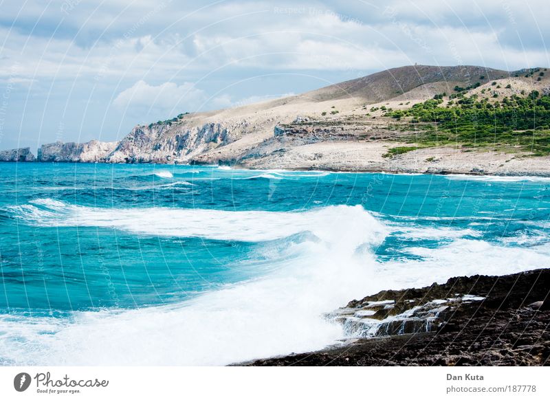 *¶ Season's greetings ¶ Wind Gale Wild Cala Mesquida Majorca churned Scrabble about Agitated Unrest Paradisical Great Clouds in the sky Storm Vacation & Travel