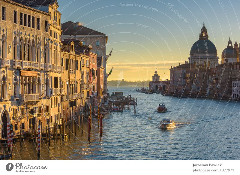 Water channels the biggest tourist attractions in Italy, Venice. Vacation & Travel Tourism Summer Sun Ocean House (Residential Structure) Sky River Church