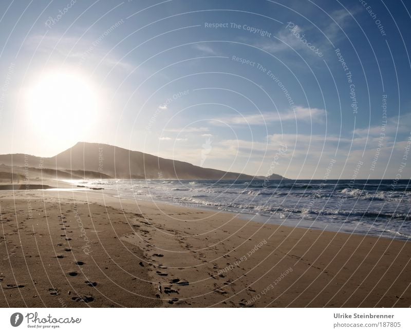 Empty beach in winter at sunset Relaxation Vacation & Travel Tourism Beach Ocean Island Waves Nature Landscape Elements Sand Air Water Sky Winter Gale hillock