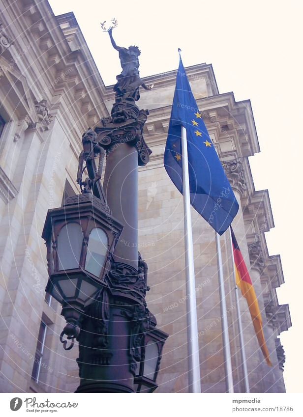 European flag at the Reichstag Flag Berlin Architecture