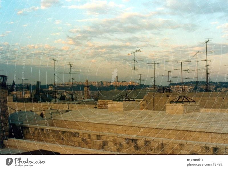 Roofs of Jerusalem West Jerusalem Antenna Israel Sunset Success Evening