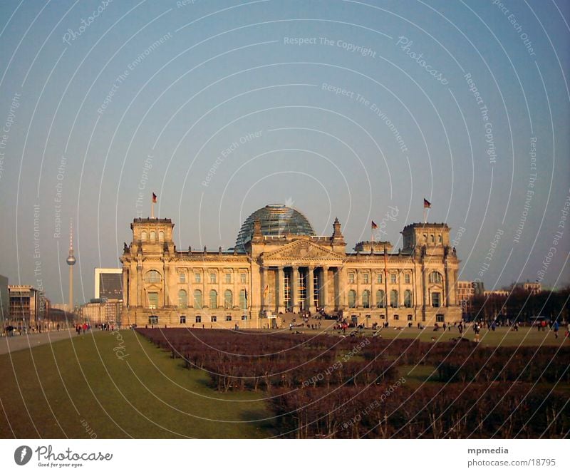 Reichstag with television tower Government Downtown Berlin Architecture TV tower Television tower