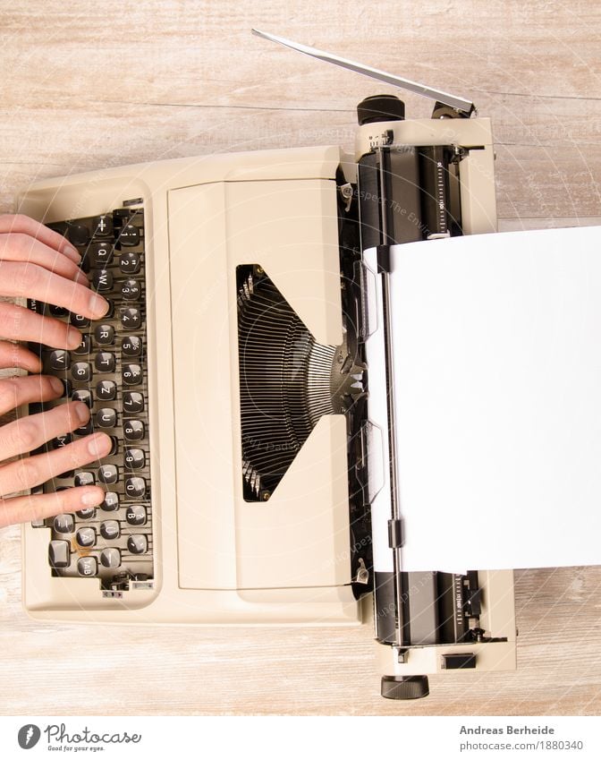 Write again Office Retro Inspiration Background picture creative desk journalism Journalist Keyboard letter literature machine man nostalgia novel old press