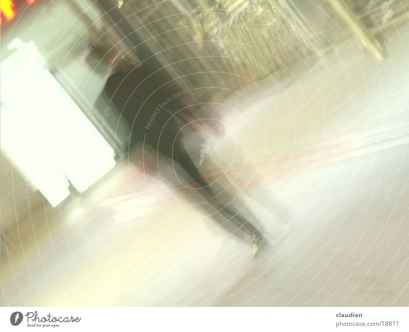 business man Businesspeople Light Long exposure Man Evening night Blur Businessman