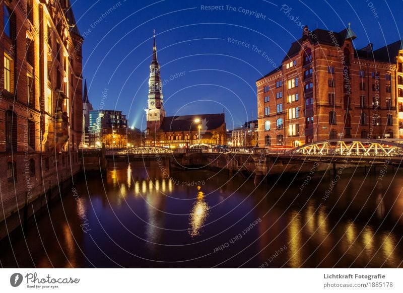 Main church St. Katharinen Port City Downtown Old town Church Bridge Manmade structures Building Architecture Facade Window Tourist Attraction Monument Steel