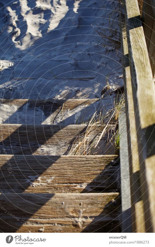 Beach Life III Nature Esthetic Baltic Sea Baltic island Sand Stairs Vacation photo Vacation mood Wayside Walk on the beach Colour photo Subdued colour