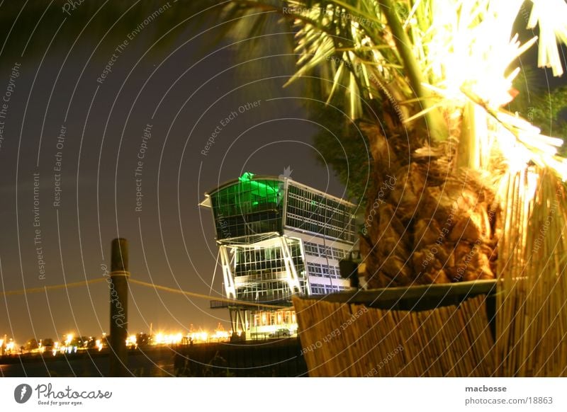 night loft Night Style Dark Light Swimming pool Wood Deserted House (Residential Structure) Beach Club Palm tree Long exposure Building Loft Grass Clouds