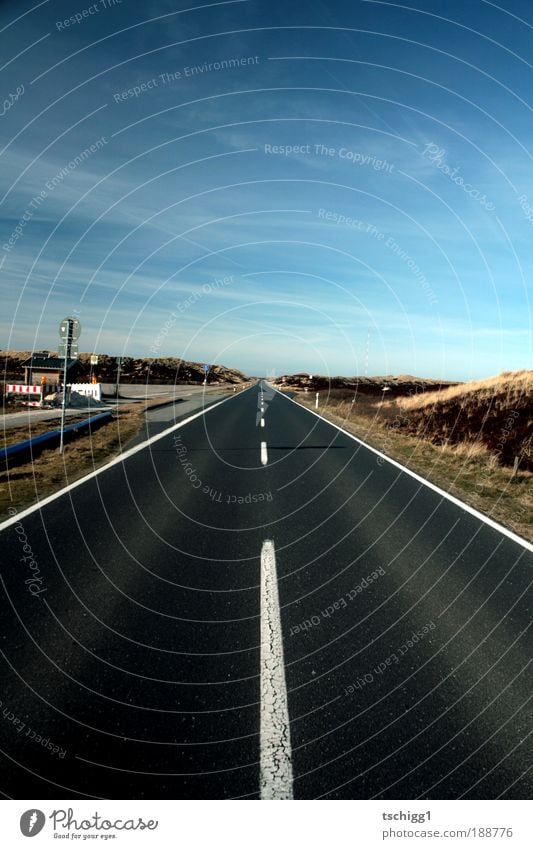 to the horizon Landscape Earth Sand Sky Clouds Horizon Beautiful weather Overpopulated Deserted Transport Traffic infrastructure Road traffic Motoring