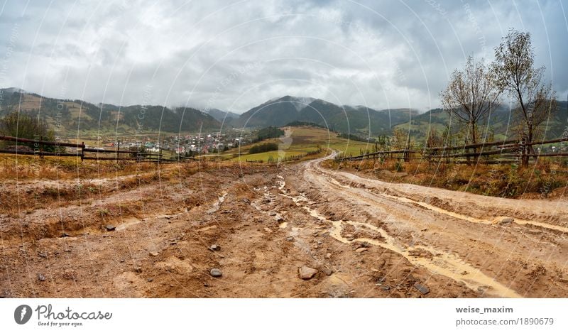 Muddy ground after rain in mountains. Extreme path Vacation & Travel Tourism Trip Adventure Far-off places Freedom Cruise Safari Expedition Mountain Hiking