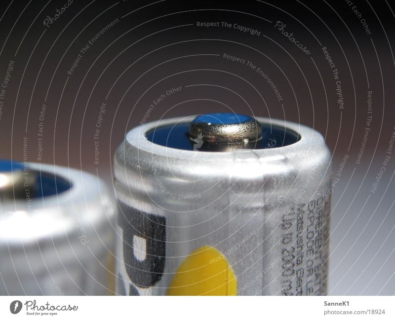 Two battery Battery Power Electricity Things Accu Energy industry Macro (Extreme close-up) Detail batteries