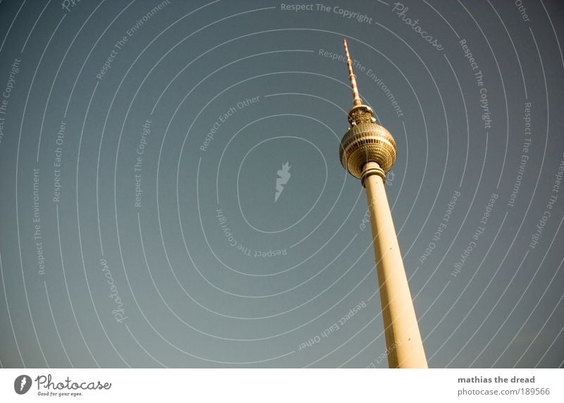 sunbathe Cloudless sky Beautiful weather Berlin Capital city Pedestrian precinct Skyline Deserted Manmade structures Building Architecture Tourist Attraction