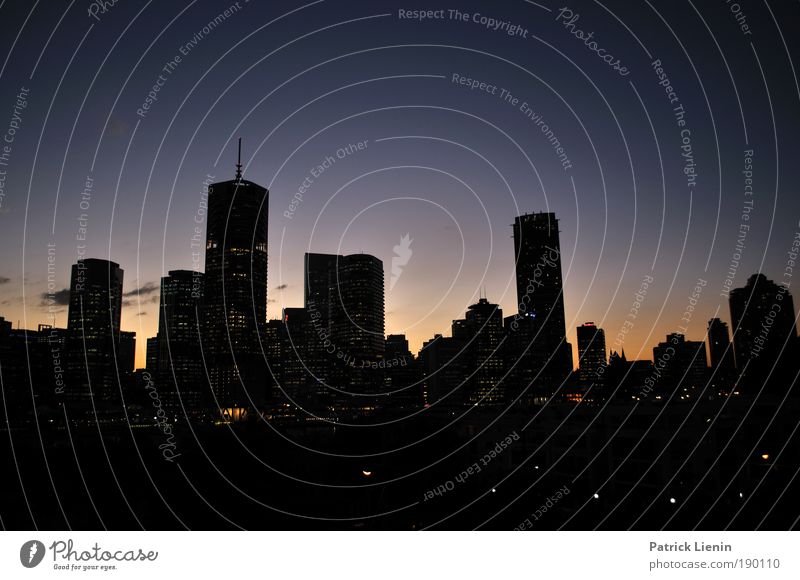 Skycraper II Vacation & Travel Far-off places Sightseeing Night life Brisbane Australia Downtown Skyline High-rise Looking Vantage point Light Tall