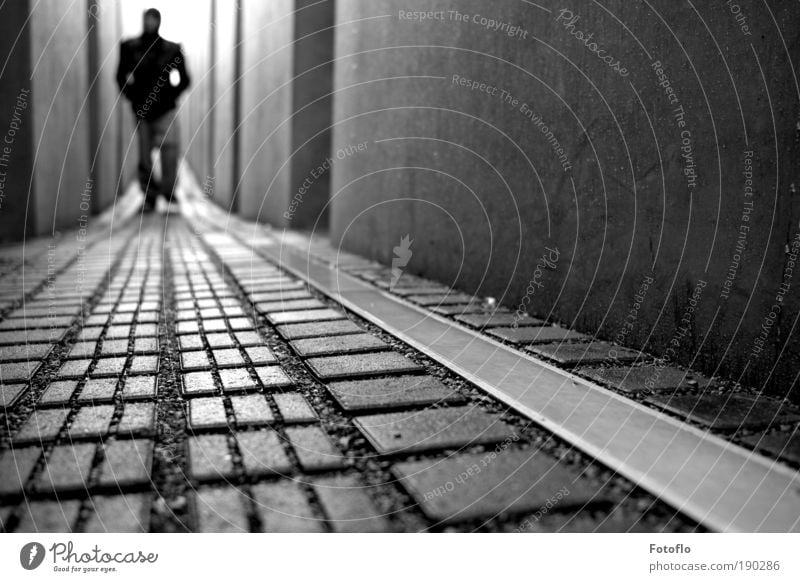 Fields Of Innocence Masculine Rain Berlin Capital city Tourist Attraction Monument Stone Concrete Movement Think Discover Dream Sadness Famousness Black