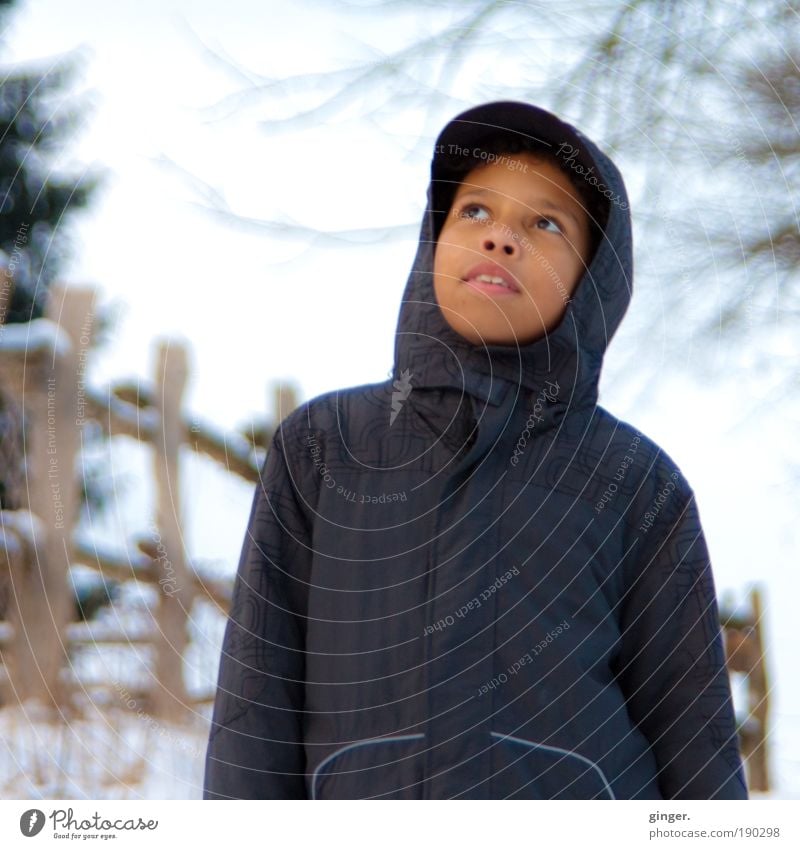 "When will spring finally come!" (boy in winter) Human being Masculine Boy (child) Infancy Youth (Young adults) 1 8 - 13 years Child Environment Nature