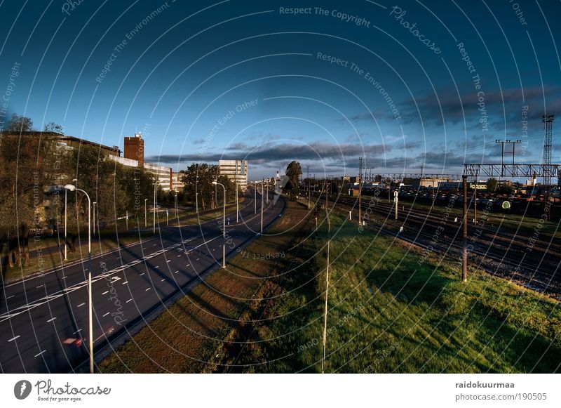 industrial Industry Summer Beautiful weather Capital city Traffic infrastructure Inspiration Tallinn suur-sõjamäe Street Clouds Colour photo Exterior shot