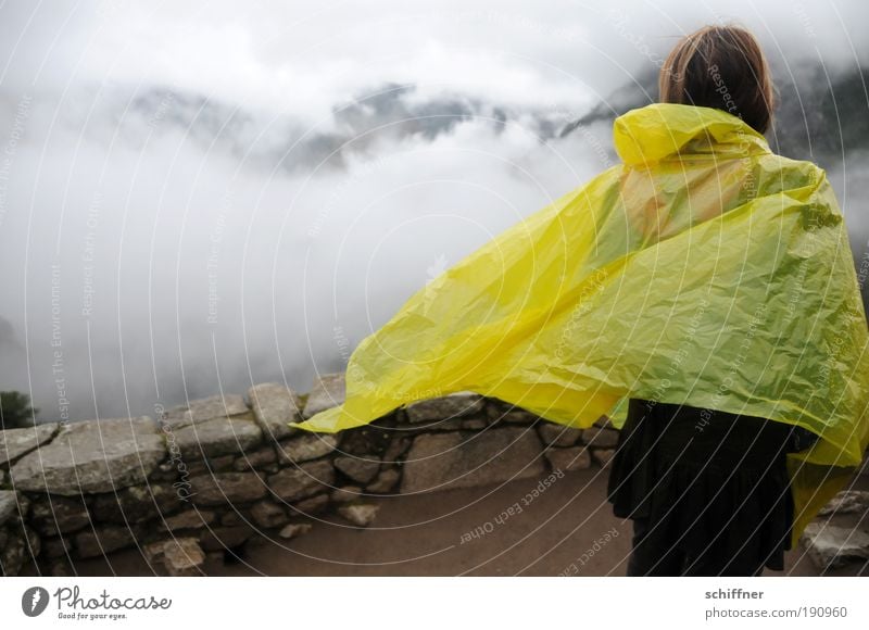 Even more rain at Machu Picchu 1 Human being Clouds Climate Weather Bad weather Wind Fog Rain Virgin forest Vacation & Travel Looking Dream Sadness Rain cape