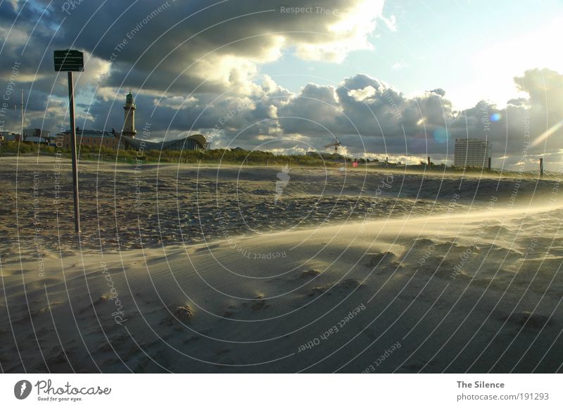 Who sows wind... Relaxation Cure Vacation & Travel Tourism Freedom Sun Beach Ocean Sand Air Sky Clouds Sunlight Beautiful weather Wind Baltic Sea Warnemünde