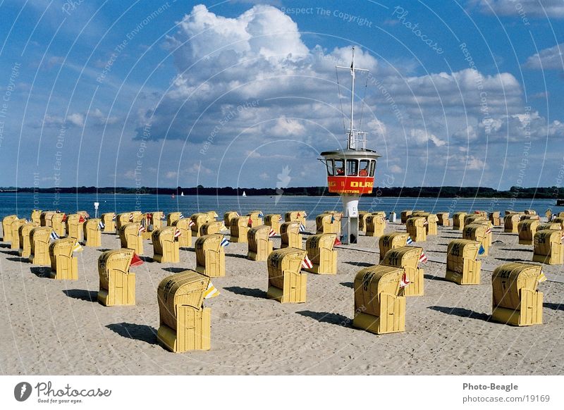 Holiday-07 Beach chair Ocean Watch tower Vacation & Travel Europe Baltic Sea Water sea seaside wave waves beach chairs holiday holidays vacation