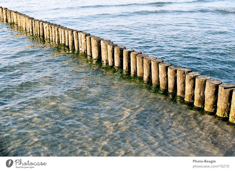 Evening Lake Ocean Break water Waves Beach Evening sun Dusk Harmonious Vacation & Travel Zingst Baltic Sea Water Sand soft light Peaceful mild breeze sea