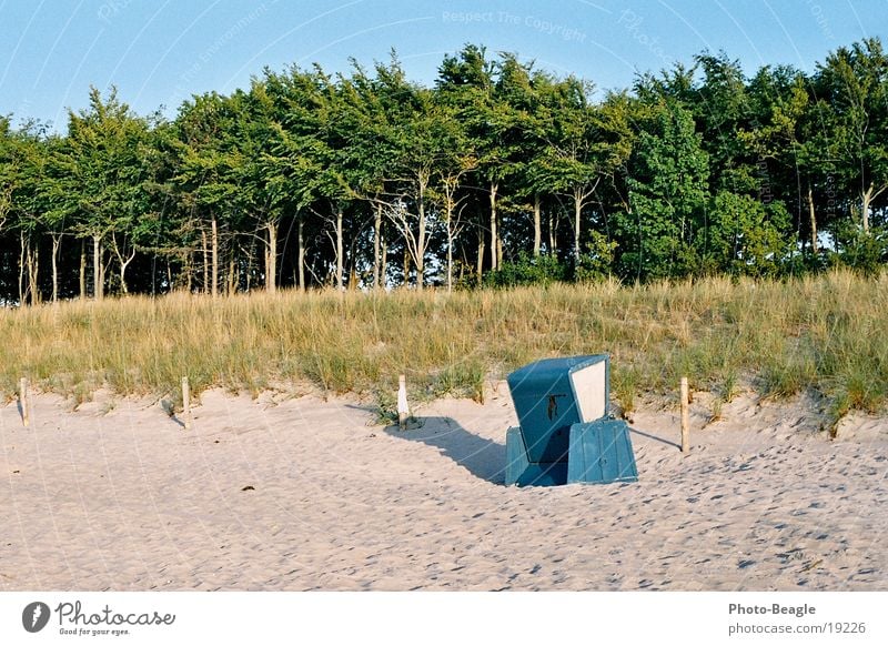 The last of its kind Beach Beach chair Europe GDR DDR beach chair Baltic Sea Zingst 5 June 2004 sea seaside ocean wave waves beach chairs holiday holidays