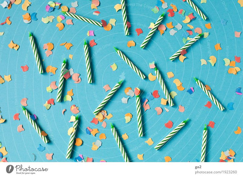 birthday party Entertainment Party Event Feasts & Celebrations Birthday Decoration Candle Confetti Happiness Blue Multicoloured Joy Happy