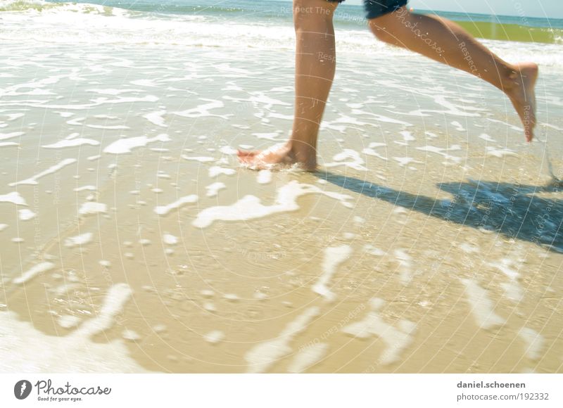 Amrum_2 Vacation & Travel Tourism Freedom Summer Summer vacation Sun Beach Ocean Island Waves Young woman Youth (Young adults) Legs Feet 1 Human being Water