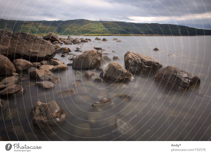 Still Water Vacation & Travel Tourism Far-off places Ocean Island Scotland isle of gauze Nature Landscape Coast Stone Brown Gray Green Calm Discover