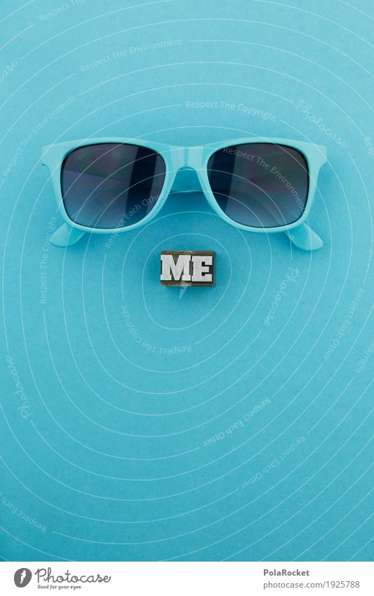 #AS# ME goes COOL Art Work of art Esthetic Cool (slang) Blue Sunglasses Vista Looking Fashion Style Gaudy Creativity Blue tint Colour photo Multicoloured