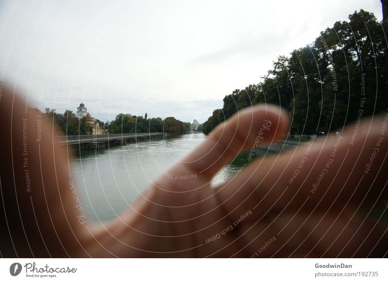 Manual Focus Masculine Hand Water Weather Park River Bridge Gray focus Cool-headed Colour photo Exterior shot Deep depth of field