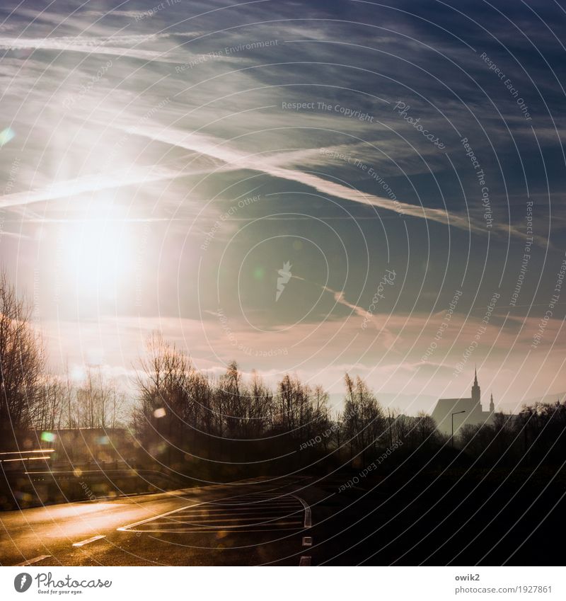 pilgrimage Environment Sky Cloudless sky Horizon Beautiful weather Tree Bautzen Germany Small Town Church Dome Manmade structures Church spire Street