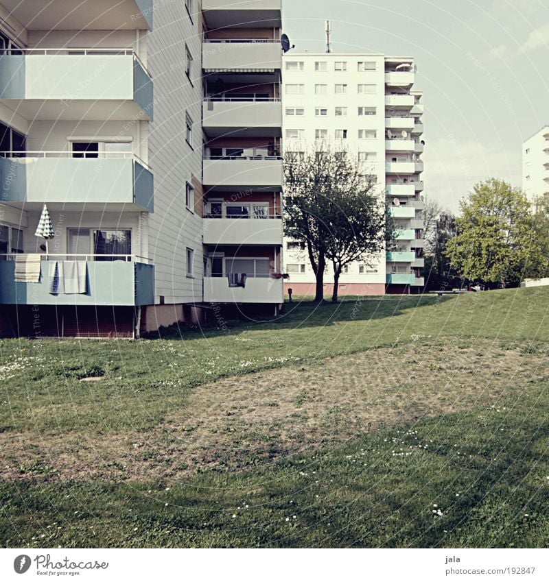 Almost like in Oggersche ;-) Tree Meadow Town House (Residential Structure) Places Building Prefab construction Settlement Flat (apartment) Balcony