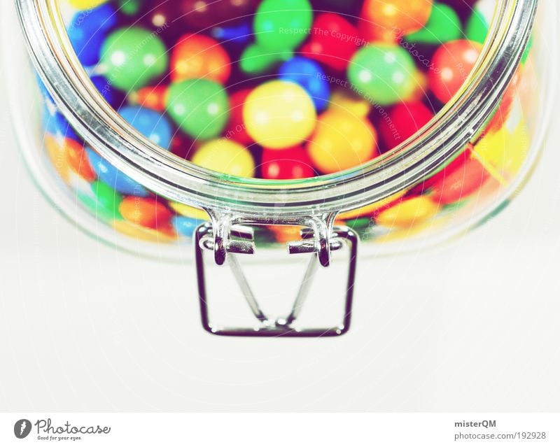 Grandma's best. Media Cinema Esthetic Candy Pot Delicious Sugar Sweet Illogical Calorie Fatty food Chocolate Multicoloured Round Lick Glass Eye-catcher